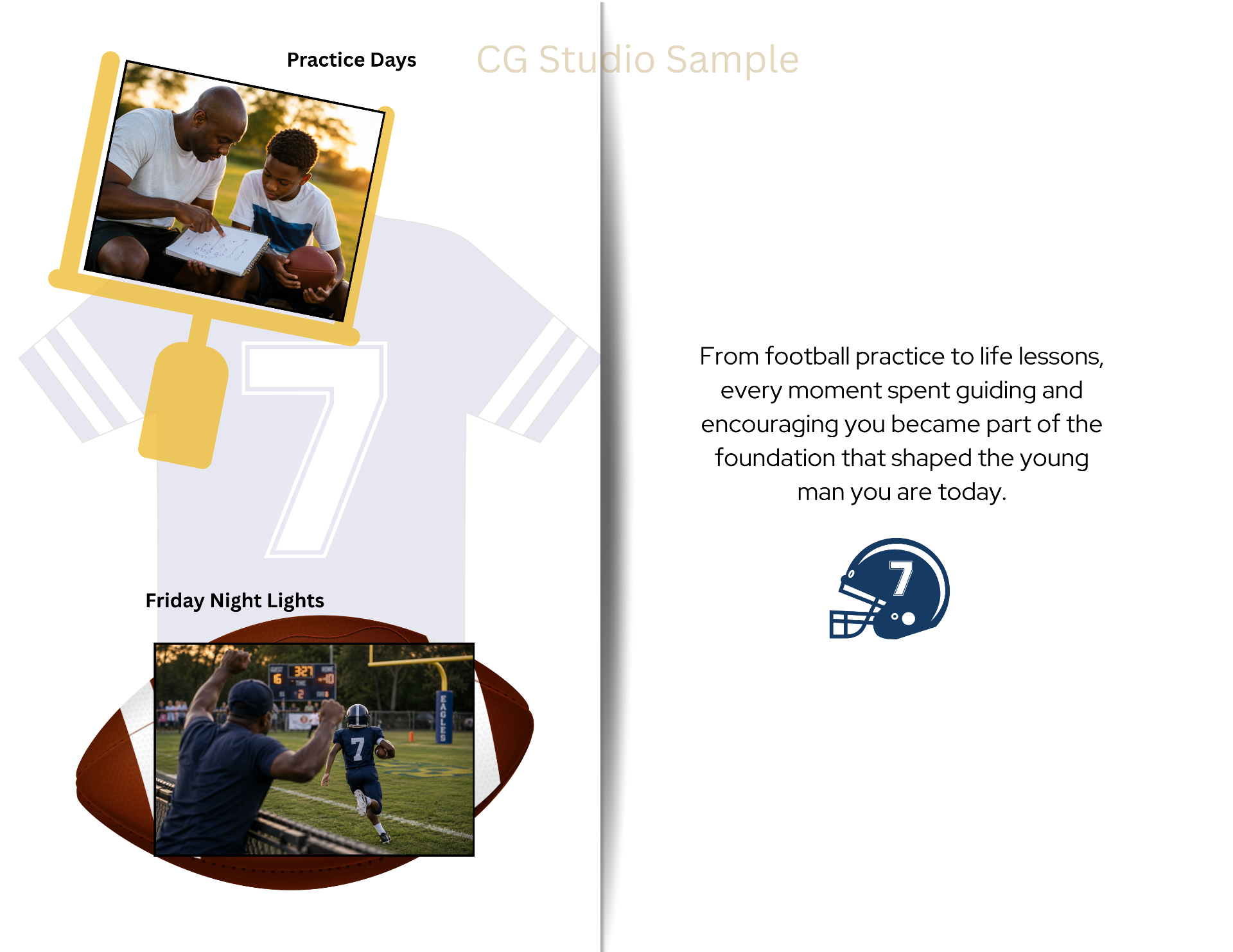 The Journey to Graduation — Memory pages · Practice Days & Friday Night Lights